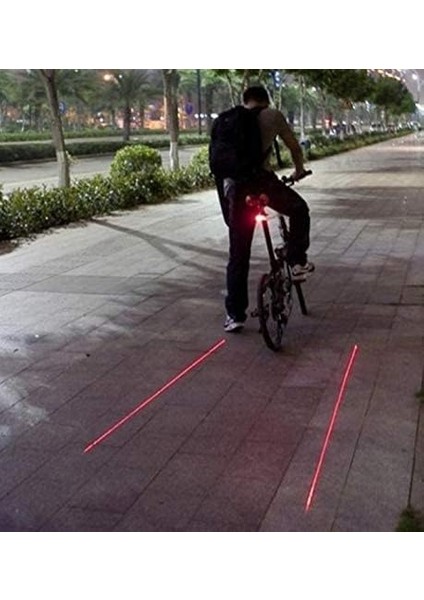 Sports Bisiklet Arka Stop Lambası Lazer Şeritli LED Işık modelleri