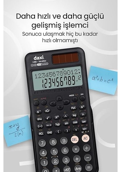 X-800 Yeni Nesil 240 Fonksiyonlu Bilimsel Hesap Makinesi (Siyah) fırsatları