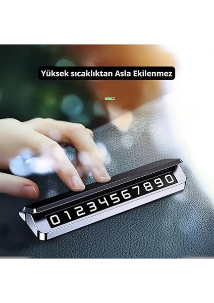 Premıum Gizlenebilir Çift Taraflı Alüminyum Araç Park Telefon Numaratörü Geçici Park Numaratör indirimleri