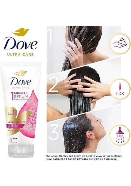 Uzun Saç Terapisi 1 Min Süper Saç Bakım Kremi (170 Ml) indirimleri