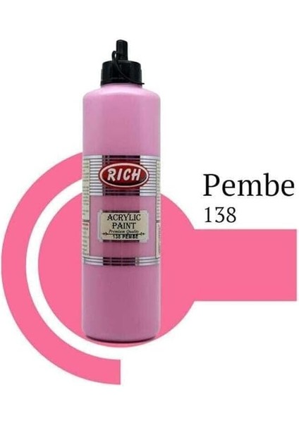 Rıch 500-138 Akrilik Boya 02344 Pembe 500 cc fırsatları