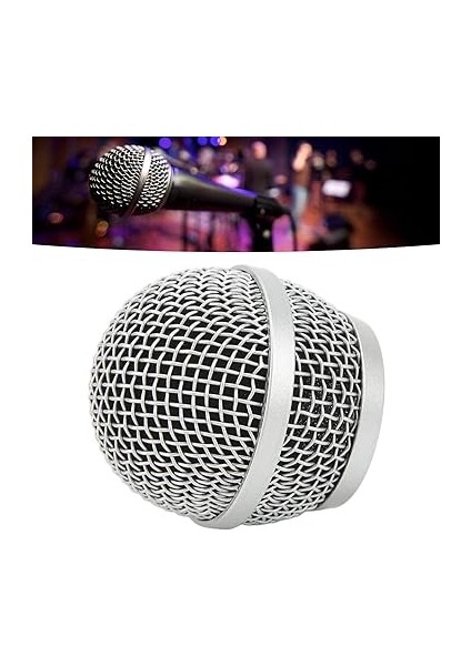 Mikrofon Izgarası Topu Kafa Dayanıklı Dahili Filtre Süngeri Mikrofon Izgarası Patlamaya Dayanıklı Rüzgar Geçirmez PG58 Için Yedek fırsatları