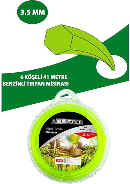 Germany Style 6 Köşe 3.5 mm 41 Metre Tırpan Misinası Sağlam Dayanıklı Misina fiyatları