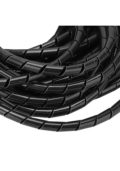 Spiral Tel Sarma Kablosu Esnek Kablo Düzenleyici Siyah Pvc 10 Metre Φ8mm Kablolama Bilgisayar Odası indirimleri