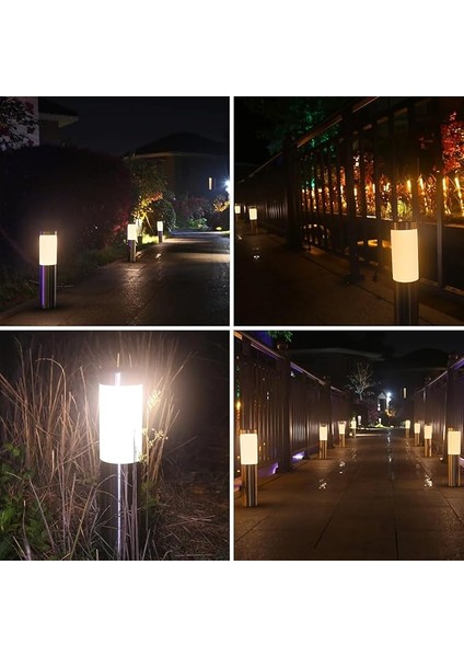 2 Adet Solar Güneş Enerjili, Gün Işığı, Bahçe Aydınlatması, IP65 Su Geçirmez, Paslanmaz Çelik, Veranda, Çim, Bahçe, Avlu, Balkon, Havuz Kenarı, Yürüyüş Yolu, Peyzaj Lambası, 38 cm modelleri