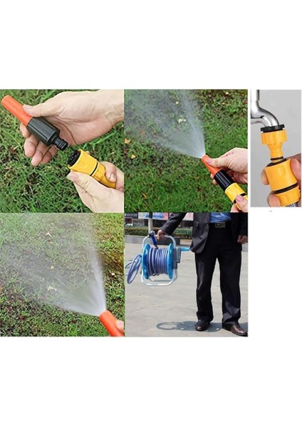 Makaralı Bahçe Hortumu Bahçe Sulama Hortum Makara Kaplin Tabanca Seti 25METRE Hortum ve Su Püskürtme indirimleri