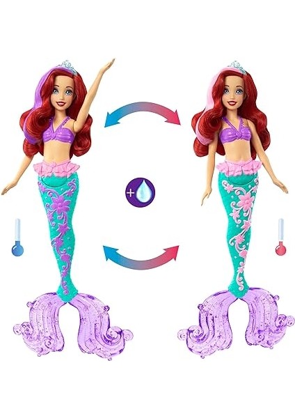 Prenses Muhteşem Renk Değiştiren Saçlı Deniz Kızı Ariel modelleri