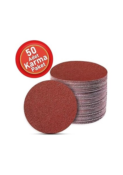 50 Adet Cırt Zımpara Spiral Avuç Içi Taşlama 115 mm Harman Paket fiyatları