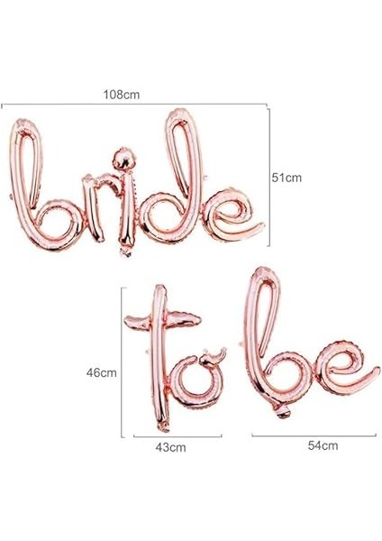 Gitti Rose Gold El Yazılı Bride To Be Folyo Balon fiyatları