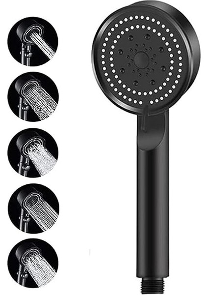 Home Turbo Duş Başlığı,5 Fonksiyonlu Ayarlanabilir Su Akımı,yüksek Basınçlı El Duşu, Handshower,masaj ve Spa Etkili (Siyah) fiyatları