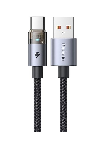 CA-6890 USB To Type-C Hızlı Şarj Kablosu | Gösterge Işıklı, 6A Akım Destekli