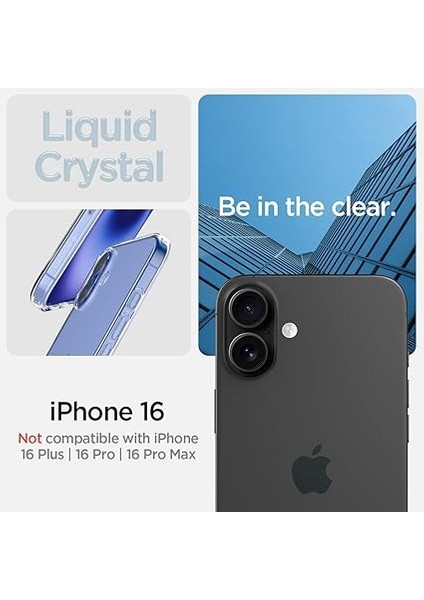 iPhone 16 Ince Kılıf Liquid Crystal Sararma Karşıtı Duraclear™ Hava Kanalı Teknolojisi™ Askeri Sınıf Koruma Crystal Clear Şeffaf Kapak - ACS08190 fiyatları