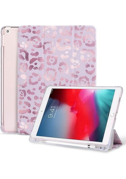 9./8./7. Nesil iPad Için Kılıf, Kalem Tutuculu, Sevimli Göz Kırpıcı Gülen Yüz, Üç Kat Katlanmış Stand, Otomatik Uyku Uyanma Özellikli Koruyucu Kılıf, iPad Kılıfı 10,2 Inç 2021/2020/2019 Için