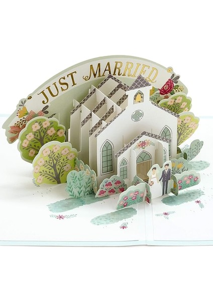 Signature Paper Wonder Pop Up Düğün Kartı (Happy Wedding Day)