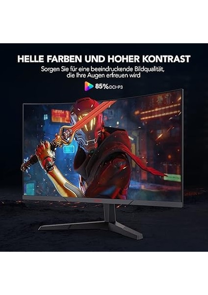 Monitör 27E6QC 27 Inç, 165Hz, Qhd, 2560*1440, 1ms, Va, Adaptive Sync, Monitörler,gaming,hdmı 2.0*2, Dp 1.2*1, Eğilmek, -5~15°, Yukarı ve Aşağı, Görme Açısı 178°, VESA，75*75MM, Kırmızı Siyah indirimleri