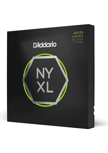 NYXL45125 Bas Gitar Tel Seti, Nyxl Serisi, Long Scale, 5 Tel
