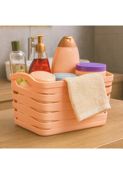 Kurdele Desenli 6,6 Litre Çok Amaçlı Sepet – Bpa’sız, Dayanıklı, Şık ve Pratik Tasarım - 26X20X17 cm