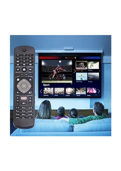 Philips Evrensel LCD LED 3D Hd Akıllı Tv Için Philips Tv Yedek Uzaktan Kumandası, Netflix ile - Kurulum Gerekmez fiyatları