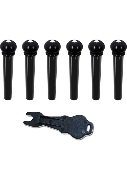 Gitar Plastik Köprü Pimleri Mandalları-6 Adet 1 Adet Köprü Pimi Çektirme Sökücü,