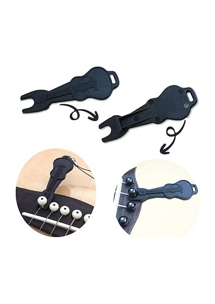 Gitar Plastik Köprü Pimleri Mandalları-6 Adet 1 Adet Köprü Pimi Çektirme Sökücü, indirimleri