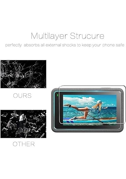 Djı Osmo Action 4 Için Ekran Koruyucu Folyo Yatay Dikey Koruyucu Çerçeve LCD + Küçük Ekran + Objektif Koruması [2+2+2 Adet], 9h Sertlikte Koruyucu Cam Kamera Koruyucu Kırılmaz Cam Folyo modelleri