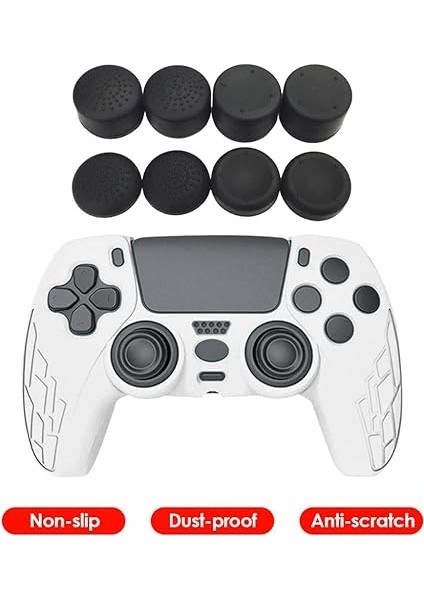 8 Parça Denetleyici Joystick Thumb Grips Stick Cap Ps5 Ps4 Ps3 Ps2 Xbox One 360 Için, Yedek Silikon Analog Başparmak Kavrama Sopa Kapağı, Oyun Kolu Koruyucu Aksesuarları modelleri