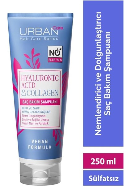 Care Hyaluronik Asit &amp; Kolajen Kuru ve Cansız Saçlara Özel Saç Bakım Şampuanı Sülfatsız 250 Ml- Vegan fiyatları