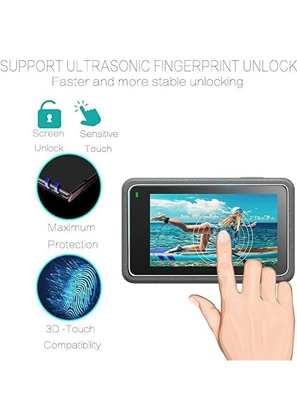 Djı Osmo Action 4 Için Ekran Koruyucu Folyo Yatay Dikey Koruyucu Çerçeve LCD + Küçük Ekran + Objektif Koruması [2+2+2 Adet], 9h Sertlikte Koruyucu Cam Kamera Koruyucu Kırılmaz Cam Folyo fırsatları