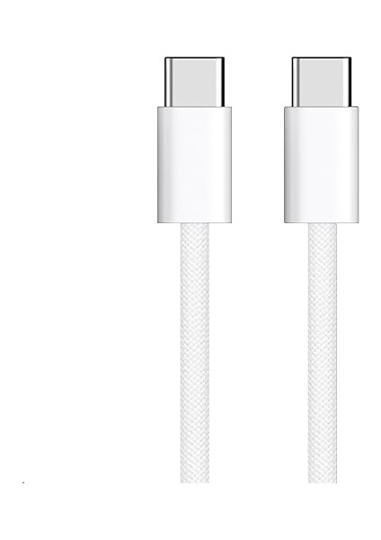 15/16 ve Android Için Type C-C, 60WATT Pd, Örgülü, Hızlı Şarj Kablosu (100 Cm)