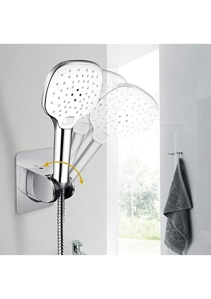 Home Yapışkanlı Krom Duş Askısı,banyo ve Duşa Kabin Için Yapışkanlı Mafsal,duş Başlığı Tutucu modelleri