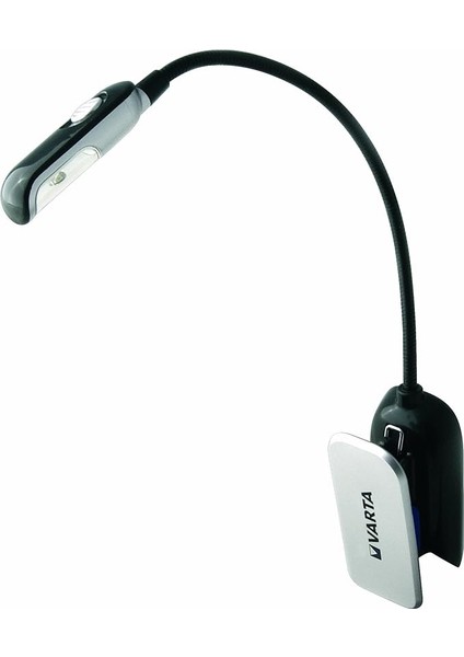 Kitap Okuma Feneri, 2XCR2032 Pil Dahil, Gümüş