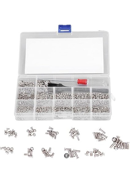 600 Adet Bilgisayar Vidaları, Dizüstü Dizüstü Bilgisayar Yedek Vidalar Kiti Mikro Düz Kafa M2 M2.5 M3 Tornavida Fırçası ile (Seri)