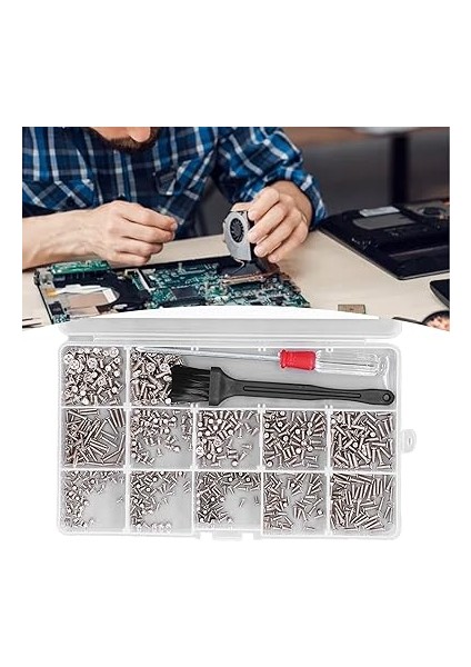 600 Adet Bilgisayar Vidaları, Dizüstü Dizüstü Bilgisayar Yedek Vidalar Kiti Mikro Düz Kafa M2 M2.5 M3 Tornavida Fırçası ile (Seri) modelleri