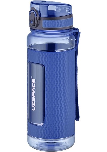 Fiftyfifty 800ML -Büyük Boy- Tritan Su Matarası Silikon Korumalı Kaydırmaz Gövde Lacivert