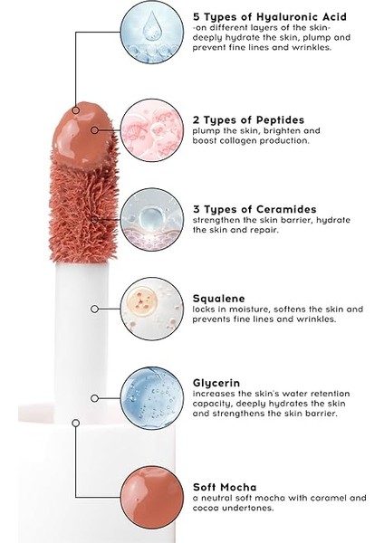 Co. Allık Ruj Göz Farı Glow Tint Soft Mocha, Nemlendirici Makyaj, 504 Nude, Hyaluronik Asit Peptit modelleri