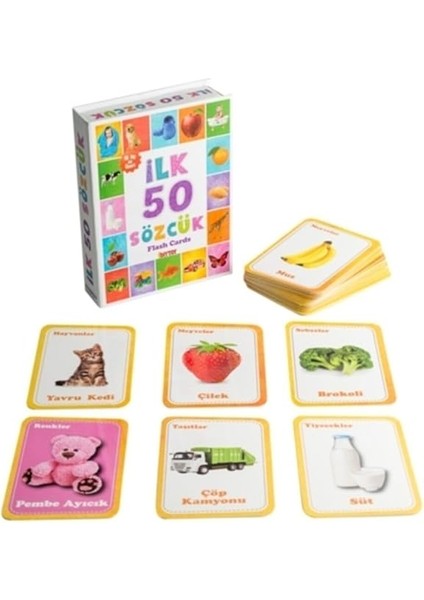 Diytoy, Ilk 50 Sözcük ve Ilk Zeka Kartları, 2 Li Set, Eğitici Kartlar indirimleri
