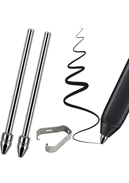 Evrensel Fit Aşınmamış Ince Titanyum Alaşımlı Ince Kalem Uçları Boox Pen 2 Pro, Ireader, Iflyytek, Lamy Al-Star Dijital Kalem, Ereader Dijital Kalem Için Tükenmez Kalem Değiştirme Ipuçları, 2 Adet
