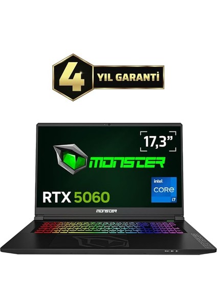 Tulpar T7 V26.2.2 Intel Core I7 13620H 32 GB Ram 1 Tb SSD 8 GB Rtx 5060 Freedos 17,3" Fhd 144 Hz Oyun Bilgisayarı fiyatları