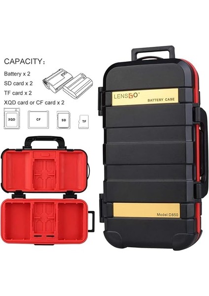 Kamera Pil Hafıza Kartı Kılıfı, Hafıza Kartı Sert Koruyucu Kılıf Profesyonel Suya Dayanıklı Darbe Önleyici Kamera Pil Kartı Saklama Kutusu 2 Kamera Pilleri Için 4 Sd Kart, 2 Cf Kart, 8 Tf fiyatları