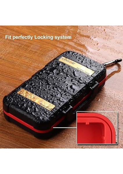 Kamera Pil Hafıza Kartı Kılıfı, Hafıza Kartı Sert Koruyucu Kılıf Profesyonel Suya Dayanıklı Darbe Önleyici Kamera Pil Kartı Saklama Kutusu 2 Kamera Pilleri Için 4 Sd Kart, 2 Cf Kart, 8 Tf fırsatları