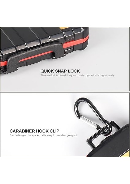 Kamera Pil Hafıza Kartı Kılıfı, Hafıza Kartı Sert Koruyucu Kılıf Profesyonel Suya Dayanıklı Darbe Önleyici Kamera Pil Kartı Saklama Kutusu 2 Kamera Pilleri Için 4 Sd Kart, 2 Cf Kart, 8 Tf indirimleri