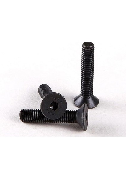 20 Adet M3 Siyah Havşa Başlı Vida, Alaşımlı Çelik, Ev ve Ofis Aletleri Için Çok Sağlam Yassı Başlı Alyan Vidalar (M3 x 8)