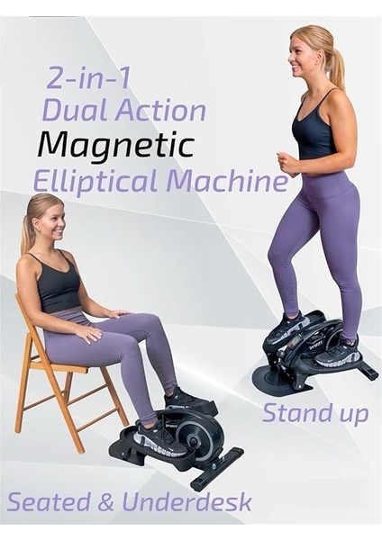 Masa Altı Sessiz Manyetik Dirençli 2ın1 Taşınabilir Eliptik Makine Ekranlı Kondisyon Bisikleti fırsatları