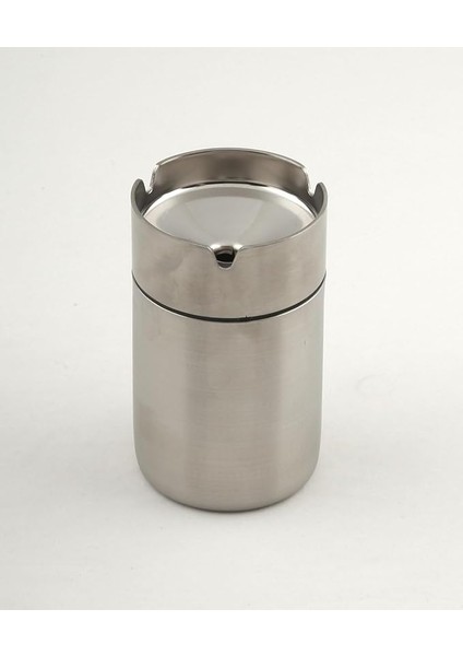 Paslanmaz Çelik Kokusuz Küllük Kül Tablası Rüzgar Geçirmez 12 cm Boy