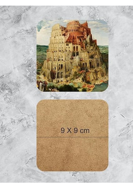 Dünya Tarihi 103 Ünlü Temalı Ahşap Bardak Altlığı Ahşap Baskılı Altlık 6'lı Set (9 X9CM) KARBONNM17 indirimleri