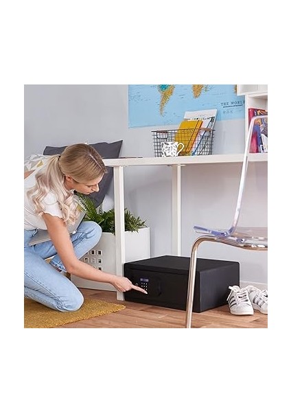 YLHB/200/EB1 Yüksek Güvenlikli Motorlu Otel Kasaları - Laptop Tipi - Oteller Için Uygundur, Siyah indirimleri