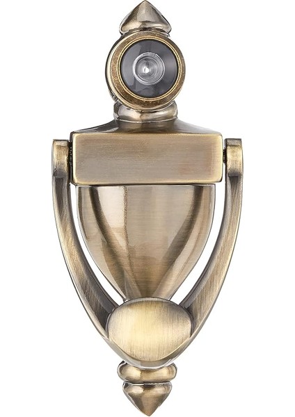 S 4235 Kapı Tokmağı ve Görüntüleyici, Döküm Yapı, Antik Pirinç Kaplama (Tekli Paket), Kahverengi fiyatları