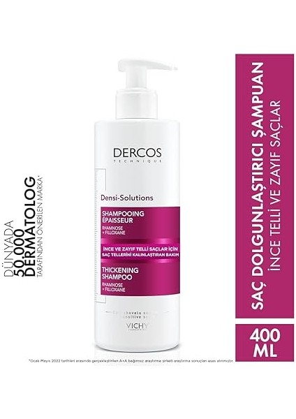 Dercos Densi-Solution Ince ve Zayıf Saçlar Için Şampuan 400 ml fiyatları