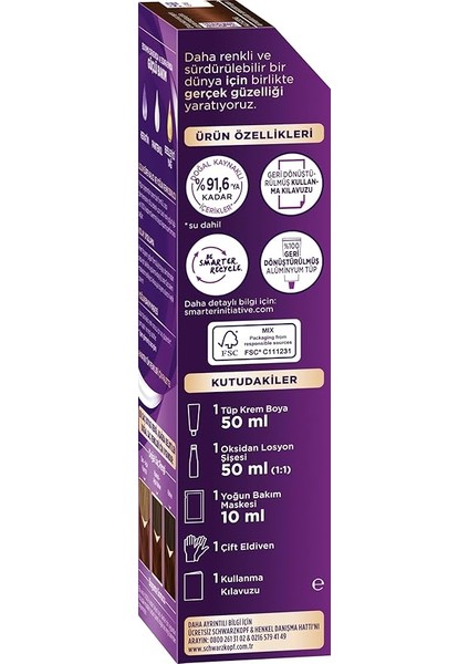 Yoğun Göz Alıcı Renkler Saç Boyası 5-68 Kestane Saç Boyası fırsatları