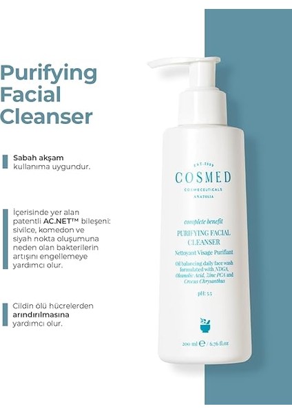 Yağlı ve Akne Eğilimli Ciltlere Özel Arındırıcı Yüz Temizleme Jeli Ph 5.5 fiyatları